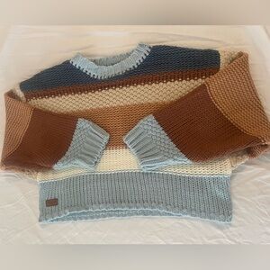 NWT Simply Southern cropped knit sweater striped